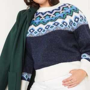 🌿Crew Neck Fair Isle Sweater